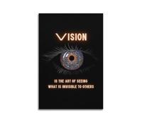 Vision Is The Art of Seeing Wall Art, Eye-themed Print, Inspirational Poster, Mystical Canvas Picture Artistic Wall Mural Modern Hanging Decor Poster12x18inch(30x45cm)