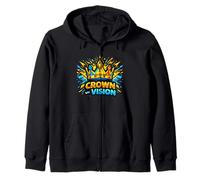 Vision Leadership Ambition Crown Motivation Graphic Design Zip Hoodie