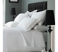 Vision Linens 100% Cotton Satin Stripe Pillowcase 300TC White, Various Sizes & Styles (Mock Oxford - 54 x 96cm)