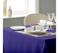 Vision Linens 100% Spun Polyester Plain Design Coloured Tablecloth, Dining Table Cover for Square & Rectangular Tables, Stain Resistant, Machine Washable, Heather - 114 x 114cm