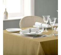 Vision Linens 100% Spun Polyester Plain Design Coloured Tablecloth, Dining Table Cover for Square & Rectangular Tables, Stain Resistant, Machine Washable, Pampas - 137 x 137cm
