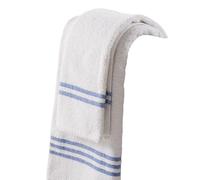 Vision Linens Hotel-Grade Leisure Bath Pool Towel - Size 67 x 135CM, Ideal For Gyms, Spas, Poolside, Bathrooms, Decorative Two Blue Header Bars, 420 GSM Polycotton Blend