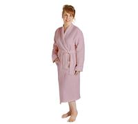 Vision Linens Lazy Linen Luxury Bathrobe/Dressing Gown, 100% Washed Linen, Breathable, Small To Large, 3 Colours - White, Charcoal & Mellow Pink