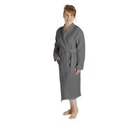 Vision Linens Lazy Linen Luxury Bathrobe/Dressing Gown, 100% Washed Linen, Breathable, Small To Large, 3 Colours - White, Charcoal & Mellow Pink