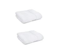 Vision Linens Liddell Classic Bathroom 2 X Hand Towel Bundle Set | Pack of 2 | White | 100% Cotton 700 GSM | 50cm x 90cm | Soft & Luxurious