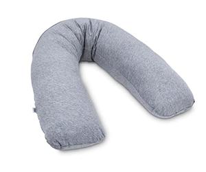 Vision Linens Pregnancy & Nursing Cotton Cover Pillow Marl Grey - For Sleeping, Resting & Breastfeeding