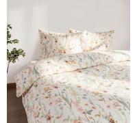 Vision Linens Spring Meadow Polycotton Matching Duvet Cover & Pillowcase Set - Pearl | King (230 x 220cm) | 144 Thread Count | 52% Polyester, 48% Cotton