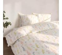 Vision Linens Summer Bloom Matching Polycotton Duvet Cover & Pillowcase Set - King (230 x 220cm) | 144 Thread Count | 52% Polyester, 48% Cotton | Lightweight | Machine Washable