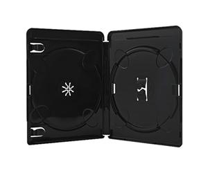 Vision Media® - 1pc x 4K Double Ultra HD Black Blu Ray Case- Stores any DVD/Blu Ray/Games Disc …