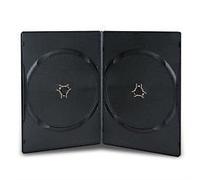 Vision Media 25 X Double Slim 7mm Black DVD/CD/BLU RAY Case
