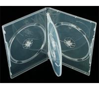 Vision Media - 4 Way Clear DVD/CD/BLU RAY Case - (25) pcs -14mm Spine