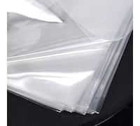 Vision Media® Vinyl Record Outer Sleeves - 12 inch x 50pcs - Clear LP Album Covers Made of High-Density Polypropylene Plastic - Durable & Wrinkle-Free - 3 mil Thick, 12.75" x 12.75"
