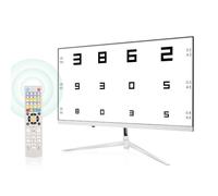 Vision Meter Digital 21.5" Borderless LCD Electronic Optical Vision Meter, 1-6.5m Measuring Distance Adjustable, Multiple Visual Targets, Optometry Projector with Remote Control