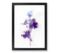 Vision of a Rose in Abstract Framed Print | A2 Black Framed Wall Art | Ready to Hang | Abstract Floral Picture | Living Room Bedroom Lounge Office