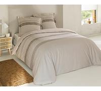 VISION Parure de couette Anthony - 100% coton - 220 x 240 cm - Beige