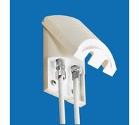 Vision Plus Outdoor External Twin TV and Satellite Socket with 5 m Cable for Caravans/Motorhomes