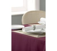Vision Polyester Plain Circular Tablecloths in Burgundy | Size: 132 cm Vision Burgundy 132 cm