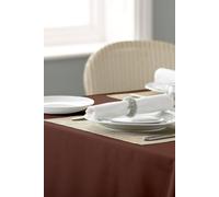 Vision Polyester Plain Circular Tablecloths in Chocolate | Size: 132 cm Vision Chocolate 132 cm