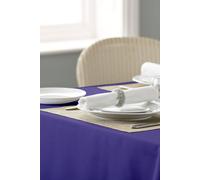 Vision Polyester Plain Circular Tablecloths in Purple | Size: 132 cm Vision Purple 132 cm