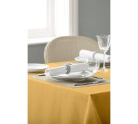 Vision Polyester Plain Coloured Tablecloth in Gold | Size: 137 cm x 178 cm Vision Gold 137 cm x 178 cm