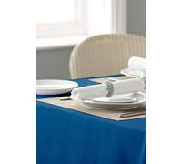 Vision Polyester Plain Coloured Tablecloth in Navy | Size: 137 cm x 178 cm Vision Navy 137 cm x 178 cm