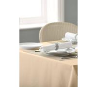 Vision Polyester Plain Coloured Tablecloth - Vanilla in Light Beige | Size: 137 cm x 178 cm Vision Light Beige 137 cm x 178 cm