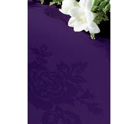 Vision Polyester Rose Design Circular Tablecloth in Purple | Size: 132 cm Vision Purple 132 cm