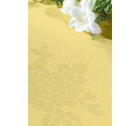 Vision Polyester Rose Design Circular Tablecloth in Yellow | Size: 132 cm Vision Yellow 132 cm