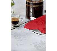 Vision Polyester Rose Design Coloured Napkin in Red | Size: 41 cm x 41 cm Vision Red 41 cm x 41 cm