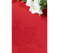 Vision Polyester Rose Design Tablecloth in Red | Size: 137 cm x 137 cm Vision Red 137 cm x 137 cm