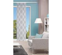 Vision S Voare Semi-Transparent Panel Curtain in Bamboo Look Digital Printed Sides Laser Cut Grey Size: 245 x 60 cm Quantity: 1