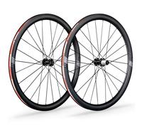 Vision SC 40 Carbon Clincher Disc Road Wheelset - Black / 12mm Front - 142x12mm Rear / Sram XDR / Centerlock / Pair / 12 Speed / Clincher / 700c