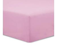 VISION - Set of 2 fitted sheets 90 x 200 cm - Colour: Pink - 100% cotton: 57 threads - 4 elasticated corners - 30 cm corner