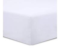 VISION - Set of 2 fitted sheets 90 x 200 cm - Colour: White - 100% cotton: 57 threads - 4 elasticated corners - 30 cm corner