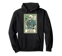Vision Squad Tarot Card Skeleton Retro Optometry Aesthetic Pullover Hoodie