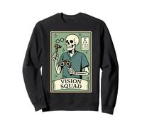 Vision Squad Tarot Card Skeleton Retro Optometry Aesthetic Sweatshirt