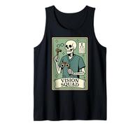 Vision Squad Tarot Card Skeleton Retro Optometry Aesthetic Tank Top