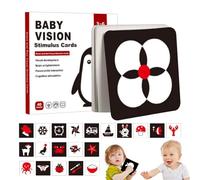 Vision Stimulation Cards, High Contrast Learning, Early Development Visual Activity Tool, Educational Cards for 0-3, Style Teaching Aid, Cognitive Growth Accessory