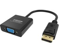 Vision TC-DPVGA/BL video cable adapter DisplayPort VGA (D-Sub) Black