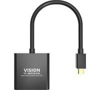 Vision TC-MDPVGA/BL video cable adapter Mini DisplayPort VGA (D-Sub) Black
