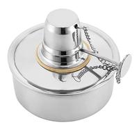 VISION TEK MED New Alcohol Lamp - Stainless Steel Explosion Proof Bunsen Burner Heavy Walled Heating Lab Lamp with Screw and Wick