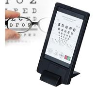 Vision Test Chart Light Box, LED Optometry Chart with 5 Test Labels, Double-Sided Display, Adjustable Brightness for Accurate Eye Exams and Presbyopia Measurement