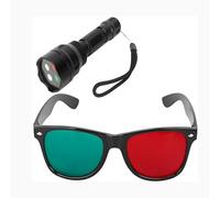 Vision Test Glasses for Enhanced Color Perception, 4-Point Eye Test Light with Flashlight, Strabismus Detection Tool for Ophthalmologists and Optometrists