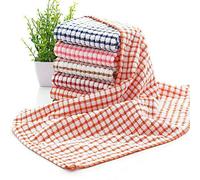 Vision Textiles 100% Egyptian Cotton Tea Towels Kitchen Cotton Absorbent Long Lasting Mono Check Super dry Soft Professional Hotel Quality Catering Cloths, Mix Assorted (15 Pack)