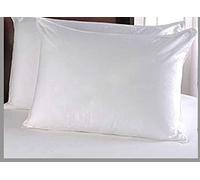 Vision Textiles Luxury Microfibre Pillow Soft As Down Pillow with 100% Pure Cotton Casing-Soft, White, Standard Pair (48 x 74cm)