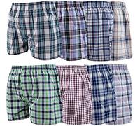 Vision Textiles Night Dreamz Knocker Check Plaid Boxers Shorts Poly Cotton Underwear Trunks Briefs Multi Colour (12 Pack, Small)