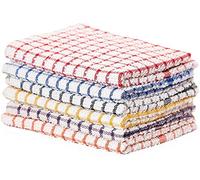 Vision Textiles Night Dreamz Terry Tea Towel Pack of 12- Soft, Super Absorbent and Lint Free Kitchen Towels- 100% Cotton Dish Cloth (15 Small Check (35 x 60cm))