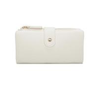 Vision Textiles Purses for Women Ladies Purse Wallet Large Capacity Zipper Long Purses with Multiple Card Slots Coin Phone Pocket (White)