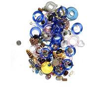Vision Trims 1/2 Lb Pound TRESURE HUNT Assorted Beads Mix Handmade Natural Wood Horn Bone Coconut Glass Acrilic Jewelry Craft Necklace Choker Bracelet Earrings- Assorted- #BD200