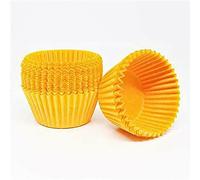 Vision4ever 100Pcs Yellow Color Mini Cupcake Cases Baking Muffin Cake Petits Greaseproof Baking Cupcake for Party Cake Decoration